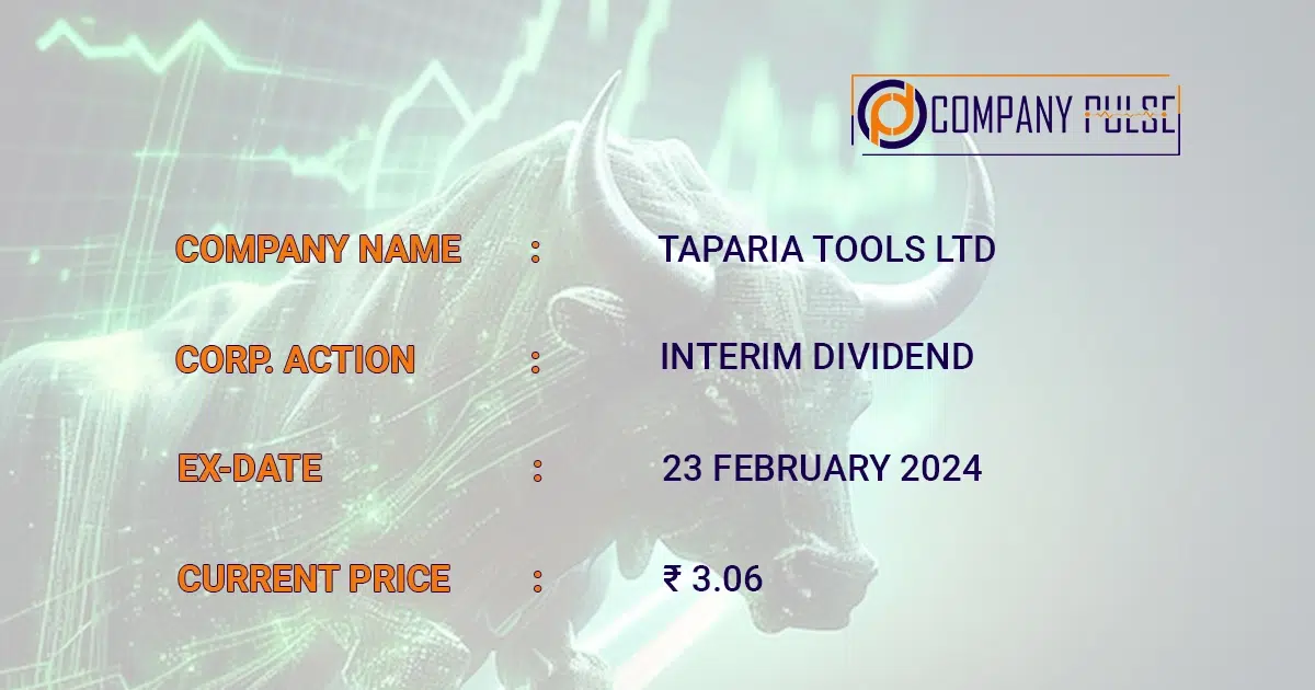 taparia tools dividend 2024 record date