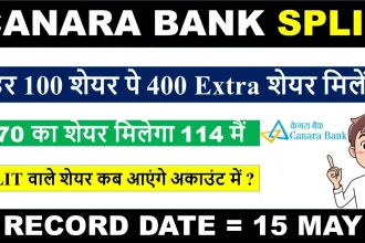 canara bank share split record date