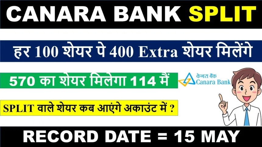 canara bank share split record date